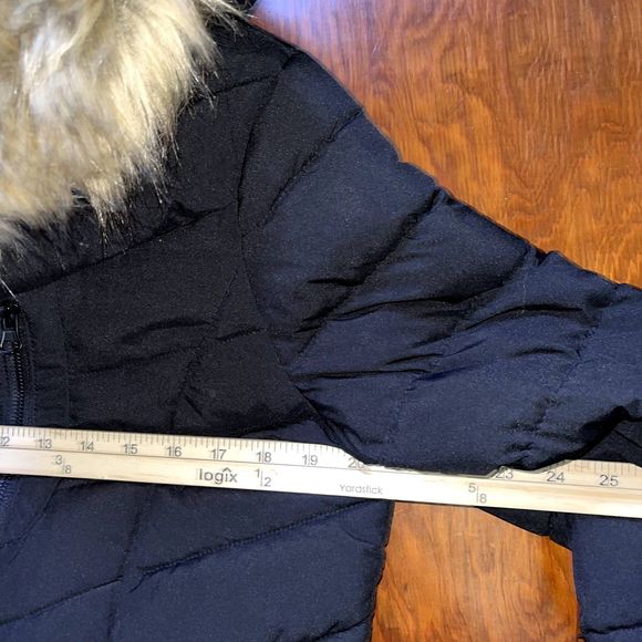 SwissTech Women's S Black Puffer Down Winter Coat Hooded Zip Insulated Jacket - Picture 6 of 7